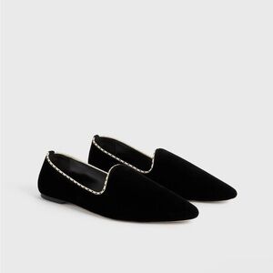 Toteme Black Velvet Venetian Slippers NIB - sz 39